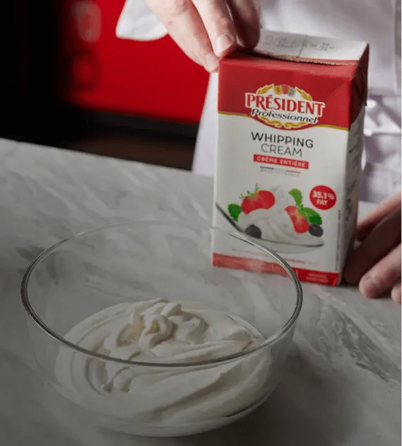 president whipping cream